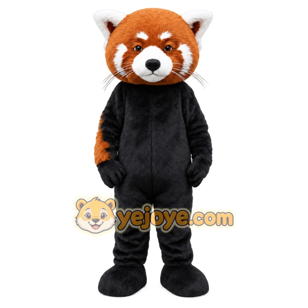 Brown Red Panda Mascot Costume