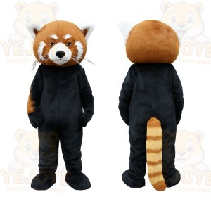 Brown Red Panda Mascot Costume