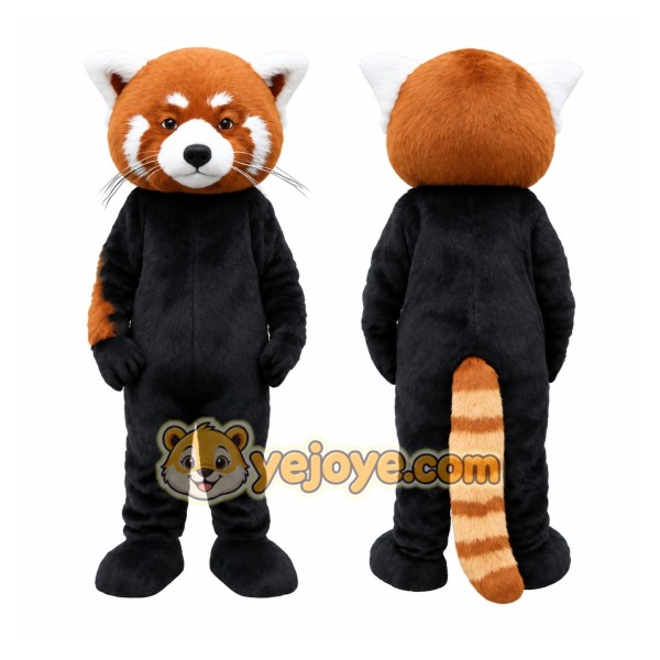 Brown Red Panda Mascot Costume