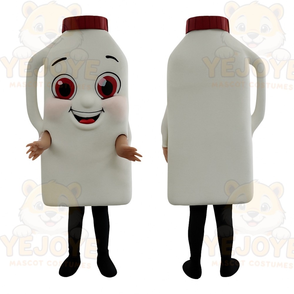 White Milk Carton Mascot Costume