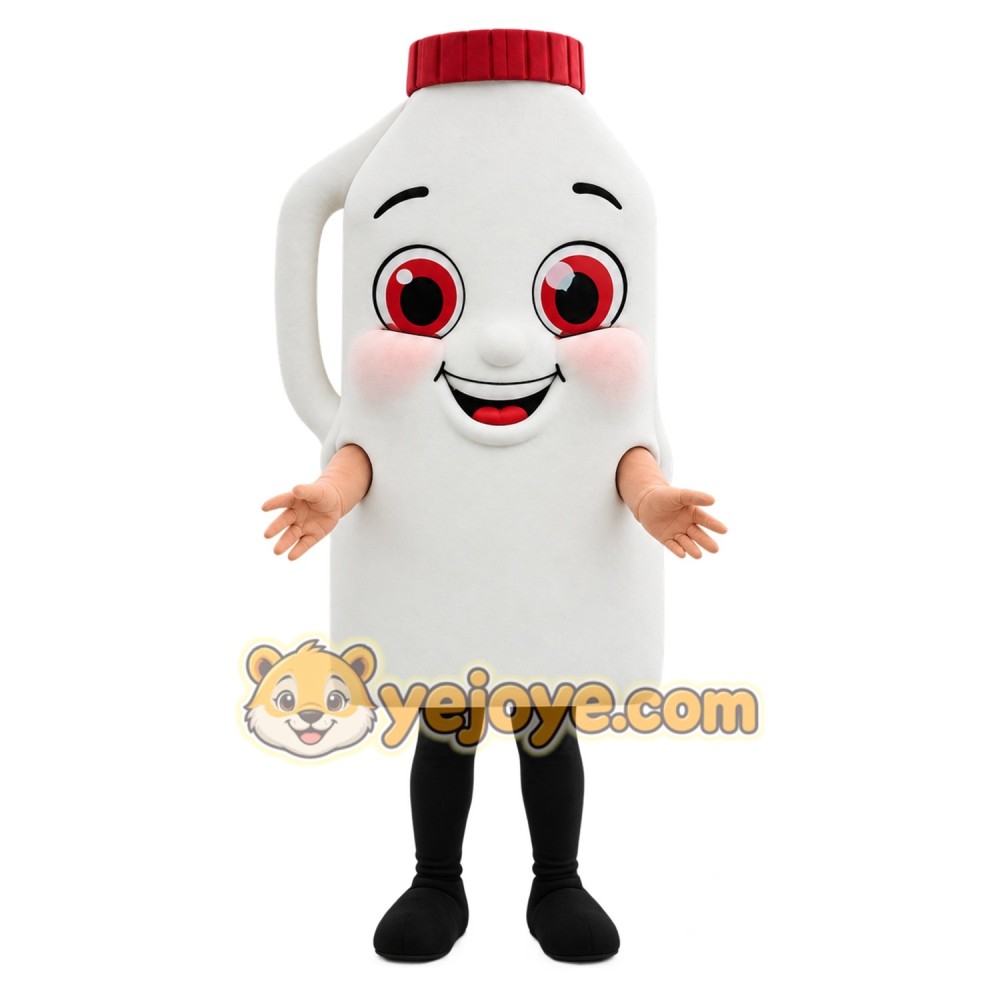White Milk Carton Mascot Costume White Milk Carton Mascot Costume