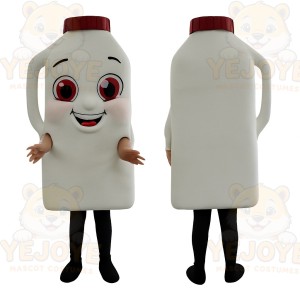 White Milk Carton Mascot Costume