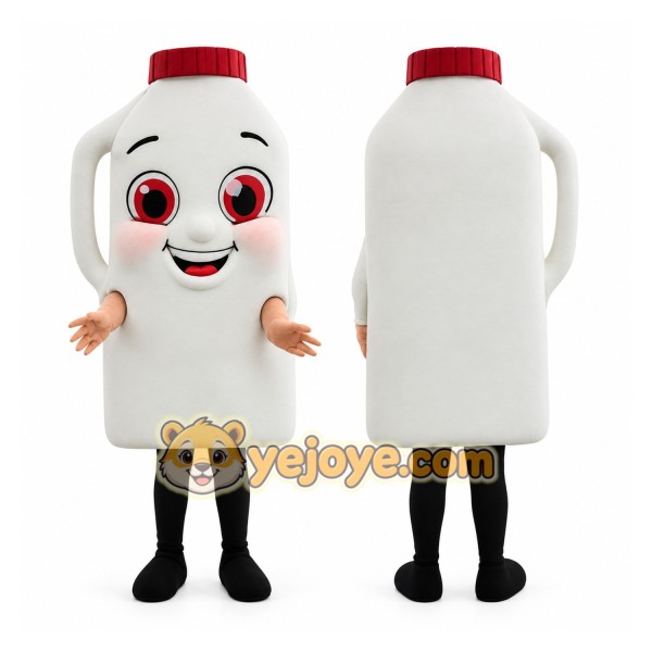 White Milk Carton Mascot Costume