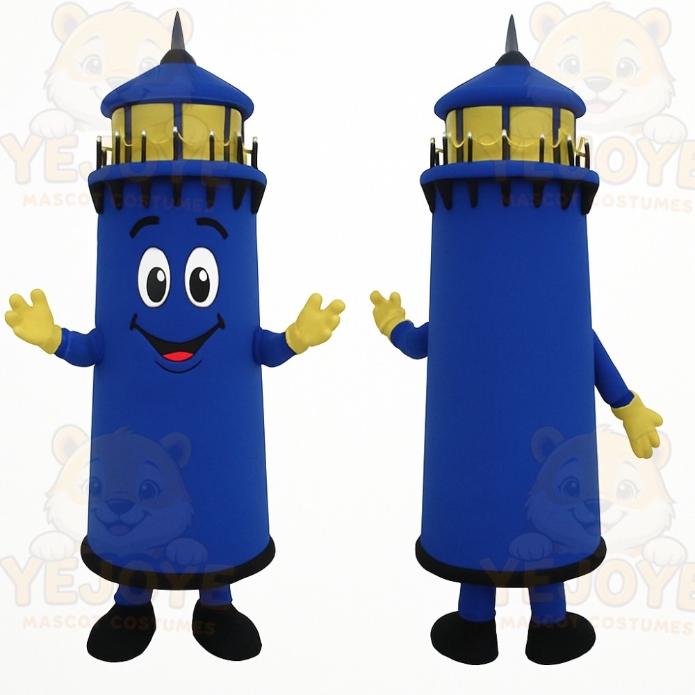 Blue Lighthouse Mascot Costume