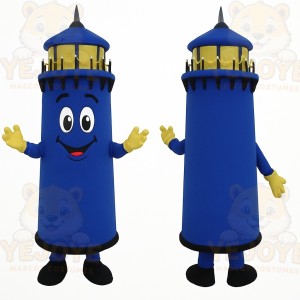 Blue Lighthouse Mascot Costume