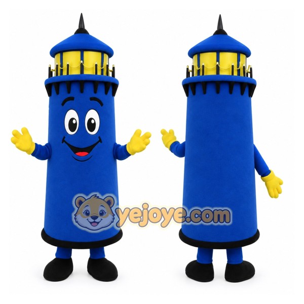 Blue Lighthouse Mascot Costume