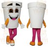 White Cup Mascot Costume