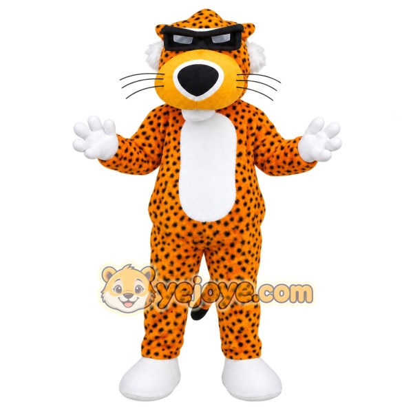 Orange Leopard Mascot Costume