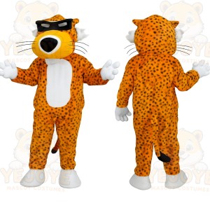 Orange Leopard Mascot Costume