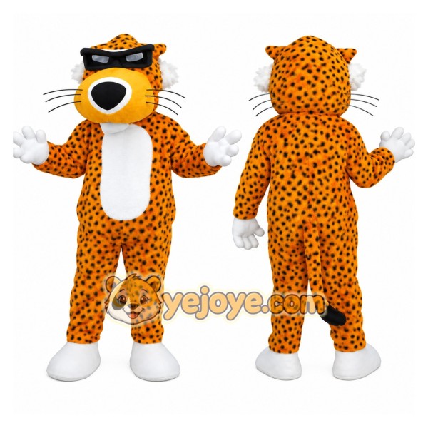 Orange Leopard Mascot Costume