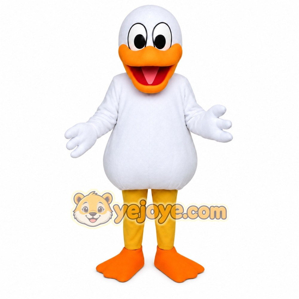 White Duck Mascot Costume White Duck Mascot Costume