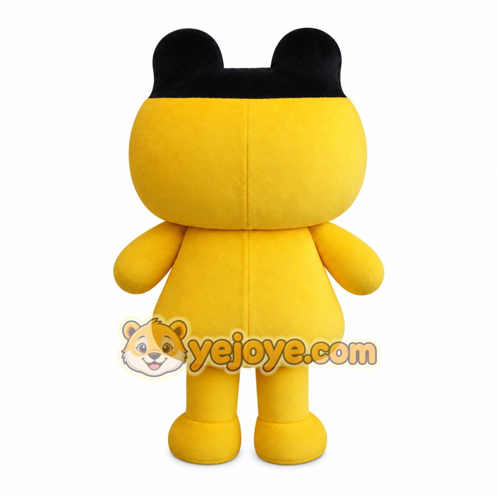 Yellow Black Cartoon Cat Mascot Costume Yellow Black Cartoon Cat Mascot Costume