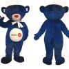 Navy Blue White Teddy Bear Mascot Costume