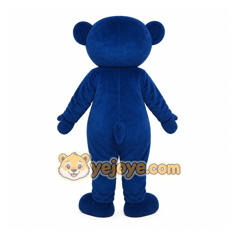 Navy Blue White Teddy Bear Mascot Costume Navy Blue White Teddy Bear Mascot Costume