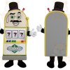 Yellow White Slot Machine Gentleman Mascot Costume