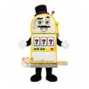 Yellow White Slot Machine Gentleman Mascot Costume Yellow White Slot Machine Gentleman Mascot Costume