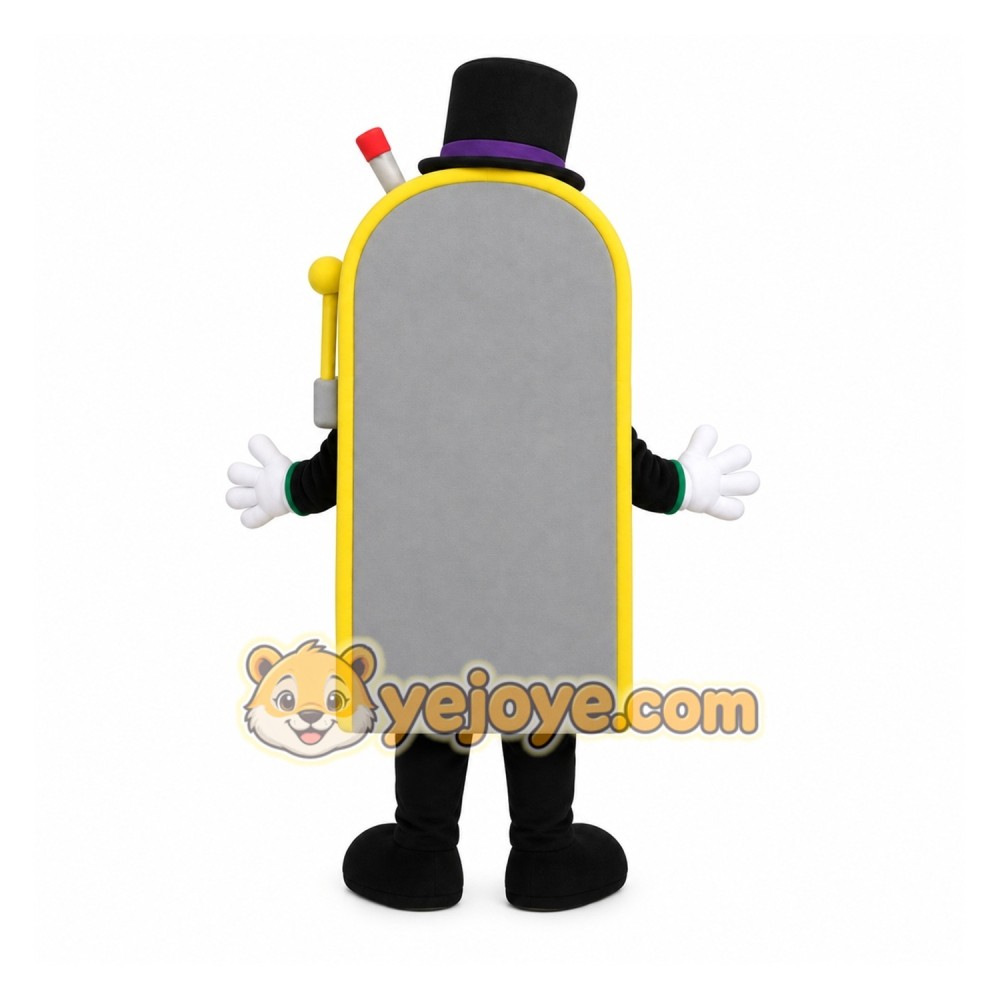 Yellow White Slot Machine Gentleman Mascot Costume Yellow White Slot Machine Gentleman Mascot Costume