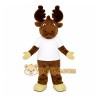 Brown White Moose Mascot Costume Brown White Moose Mascot Costume