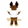 Brown White Moose Mascot Costume Brown White Moose Mascot Costume