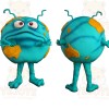Turquoise Orange Alien Bug Mascot Costume