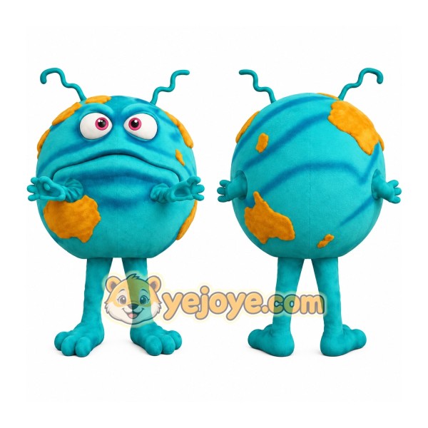 Turquoise Orange Alien Bug Mascot Costume