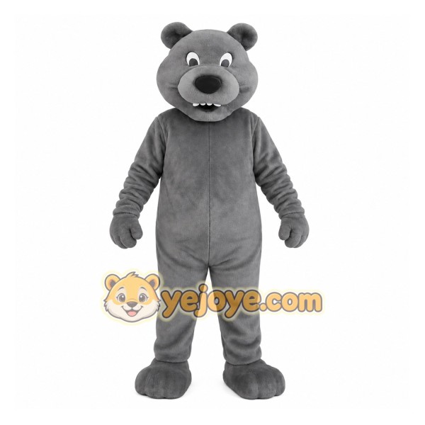 Gray Bear Mascot Costume