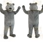 Gray Bear Mascot Costume