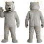 Gray Bear Mascot Costume