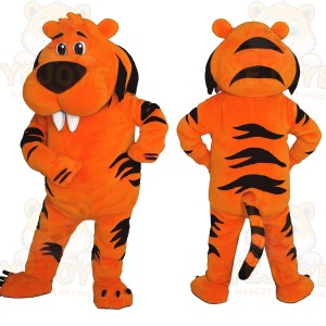 Orange Black Tiger Mascot Costume