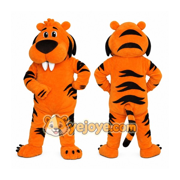 Orange Black Tiger Mascot Costume