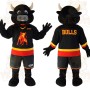 Black Red Yellow Bull Mascot Costume