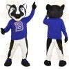 Black White Blue School Badger Mascot Costume