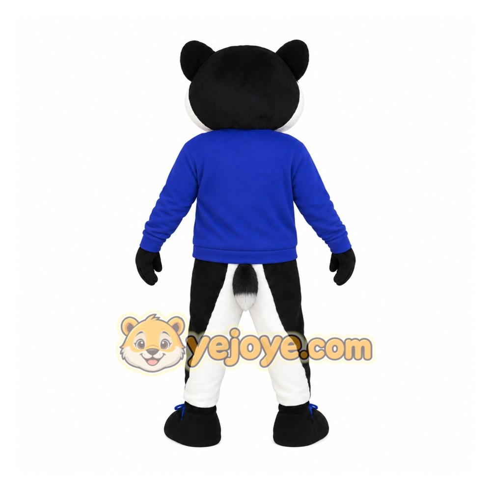 Black White Blue School Badger Mascot Costume Black White Blue School Badger Mascot Costume