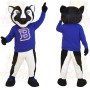 Black White Blue School Badger Mascot Costume