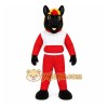 Black Red White Horse Mascot Costume Black Red White Horse Mascot Costume