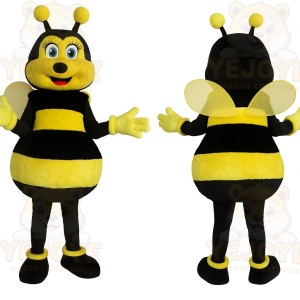 Black Yellow Bumblebee Mascot Costume