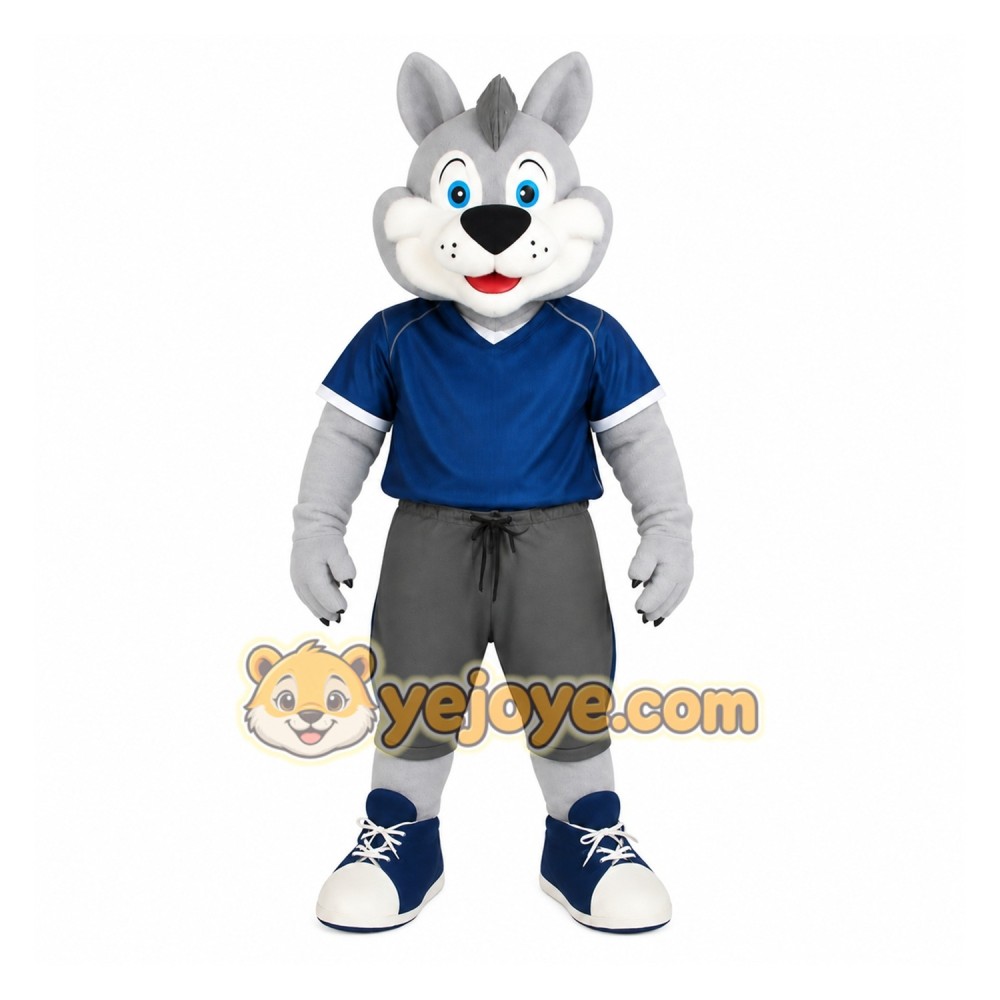 Gray Blue Husky Mascot Costume Gray Blue Husky Mascot Costume
