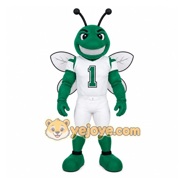 Green White Hornet Mascot Costume Green White Hornet Mascot Costume