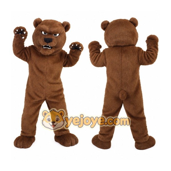 Brown Grizzly Bear Mascot Costume