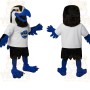 Blue Black White Eagle Mascot Costume