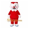 Red White Winking Clown Mascot Costume