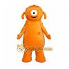 Orange One Eyed Germ Monster Mascot Costume