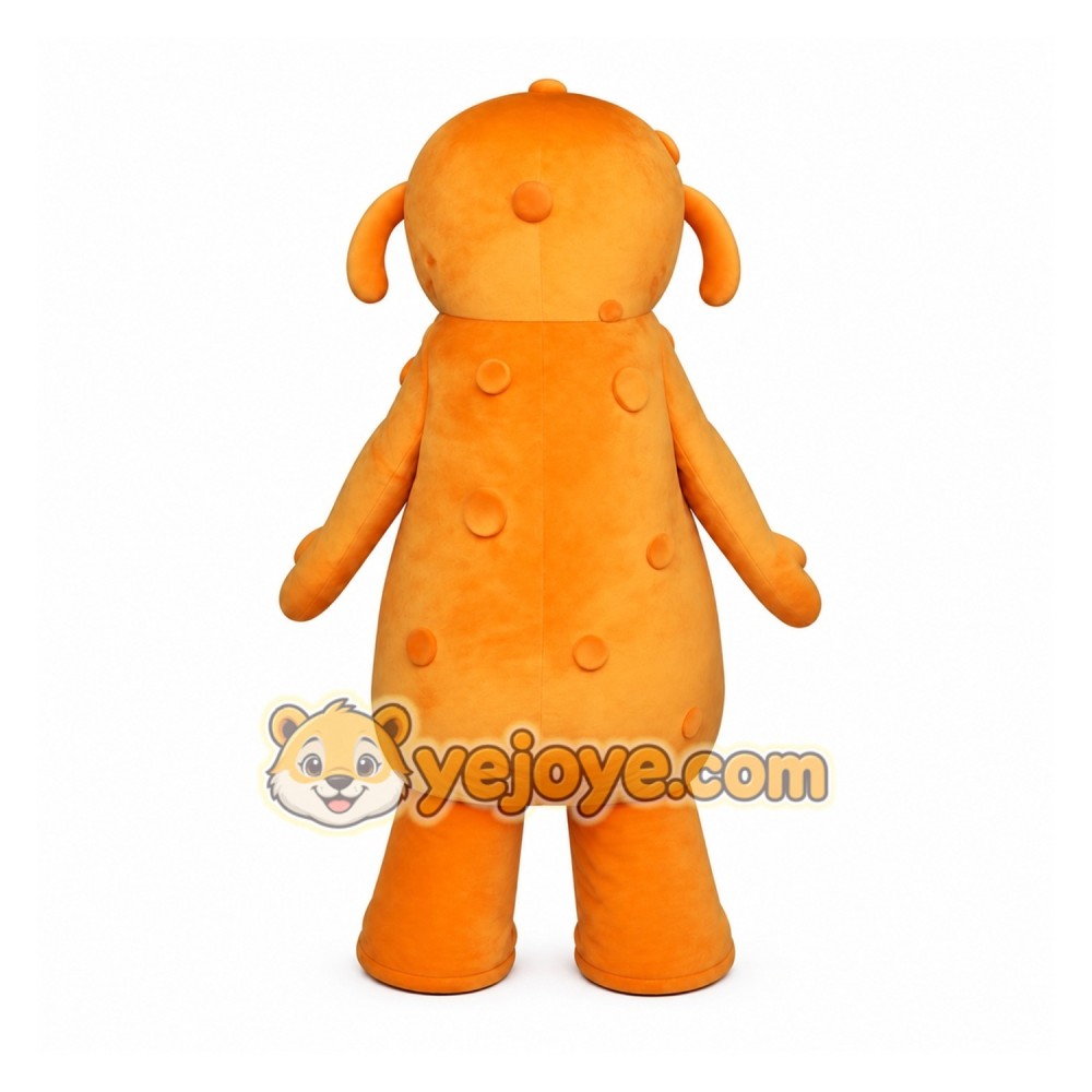 Orange One Eyed Germ Monster Mascot Costume