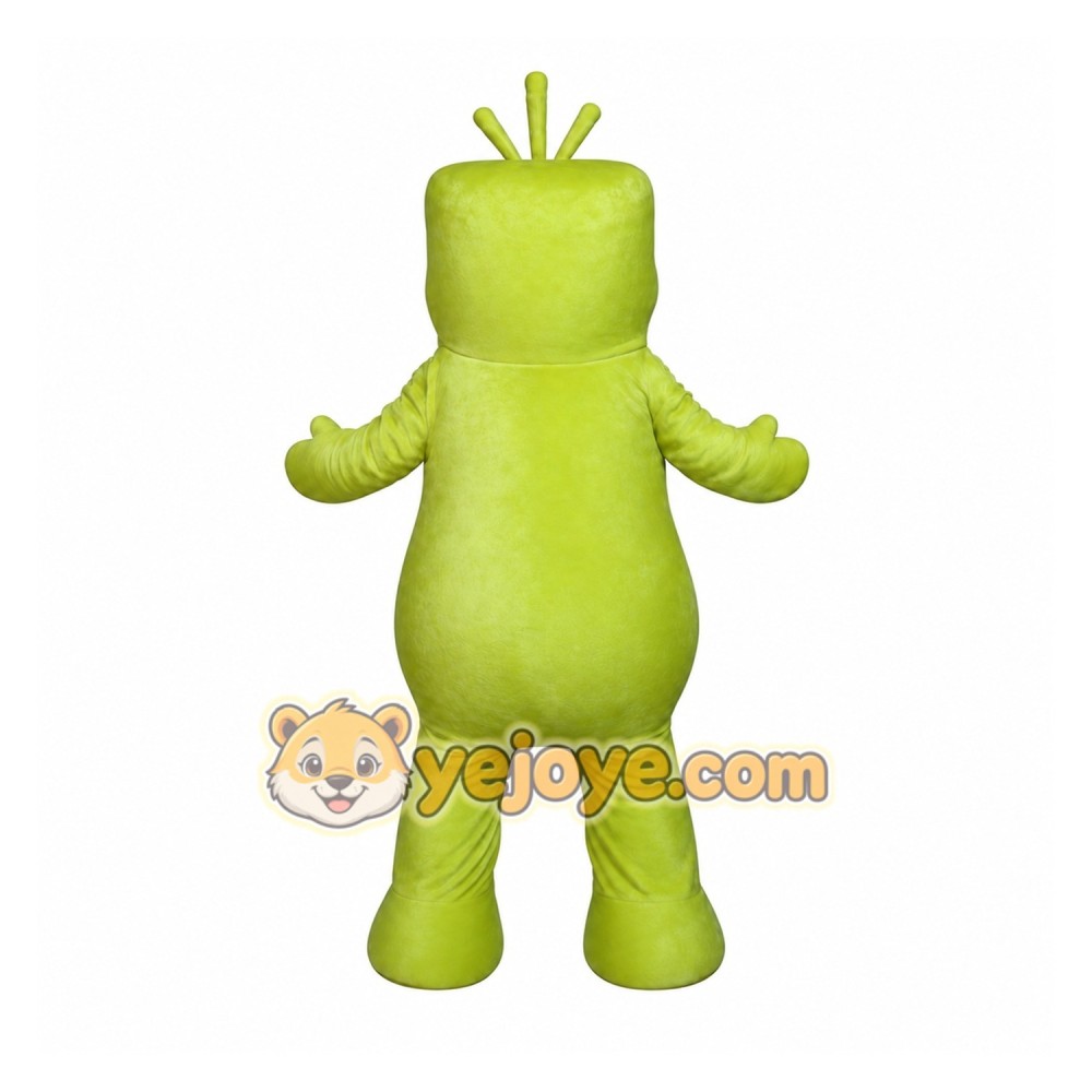Lime Green Fuzzy Monster Mascot Costume