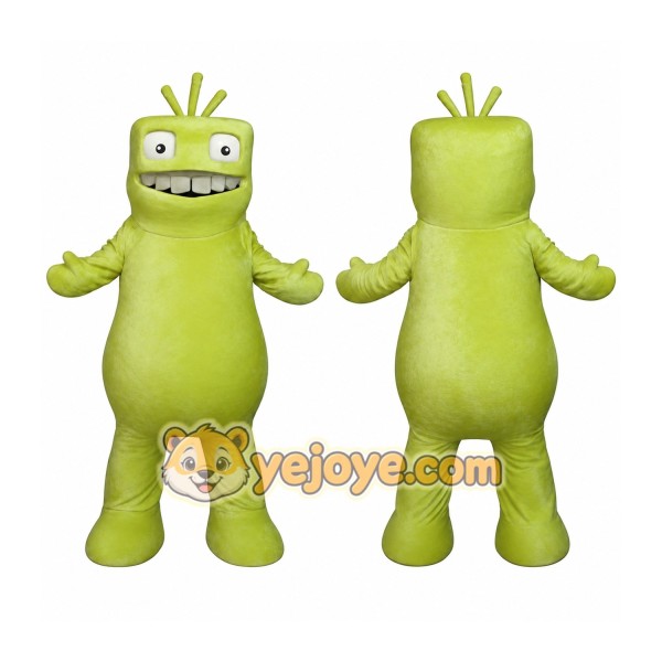 Lime Green Fuzzy Monster Mascot Costume