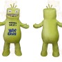 Lime Green Fuzzy Monster Mascot Costume