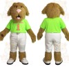 Brown Green White Sports Dog Mascot Costume