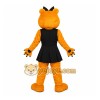 Orange Black Dog Cheerleader Mascot Costume