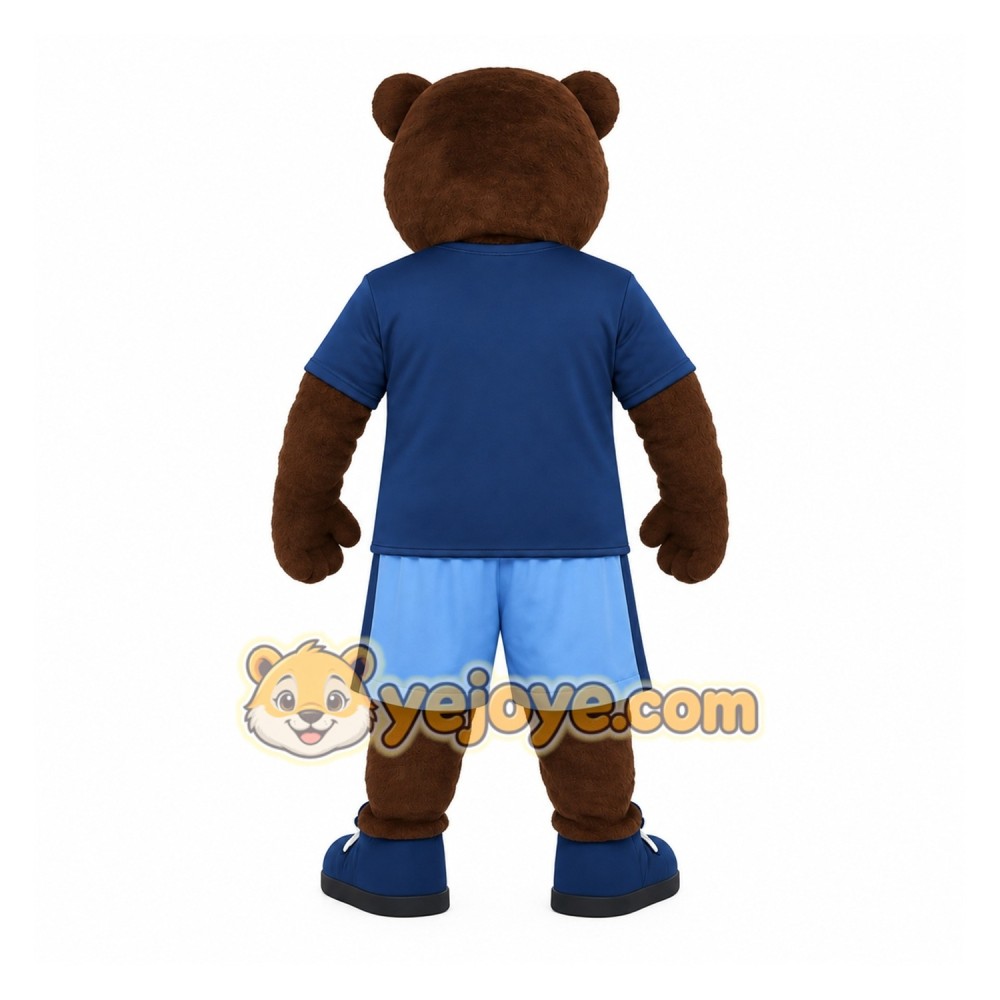 Brown Blue Bear Mascot Costume Brown Blue Bear Mascot Costume