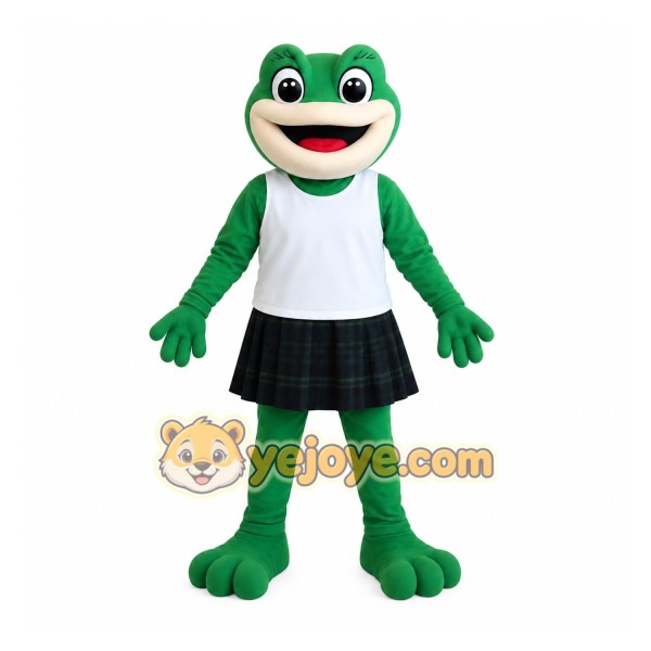 Green White Black Frog Mascot Costume Green White Black Frog Mascot Costume
